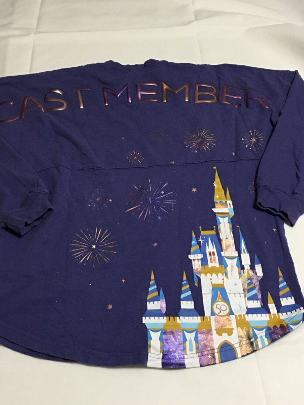 Walt Disney World Castle Cast Member Spirit Jersey Adult Small Purple Castle